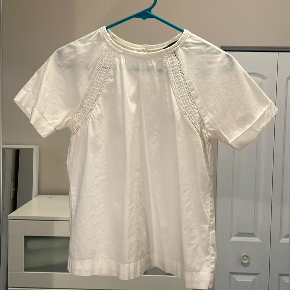 White eyelet blouse, XS, Halogen